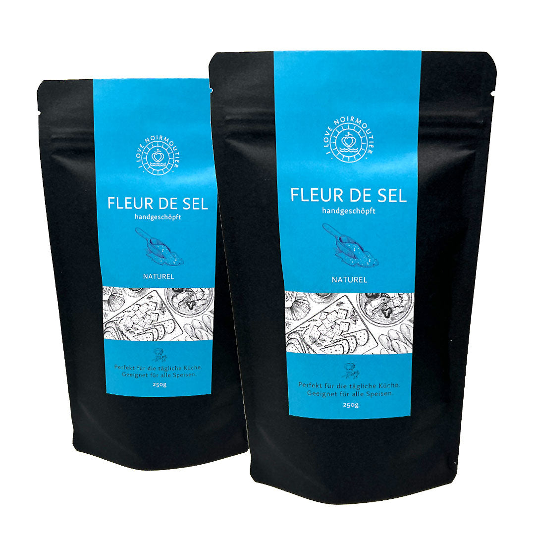 Fleur de Sel aus Noirmoutier, Meersalzblüten pur, versch. Größen